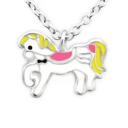 Hevosia kaulaketju  hopeaa hevonen hopeaa