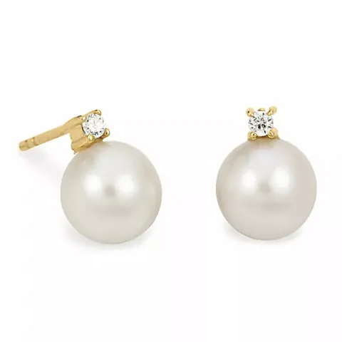 7 mm Aagaard helmi korvarenkaat  8 karaatin kultaa valkoista zirkonia