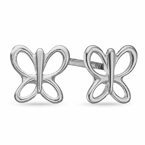 Aagaard perhonen korvarenkaat  hopea