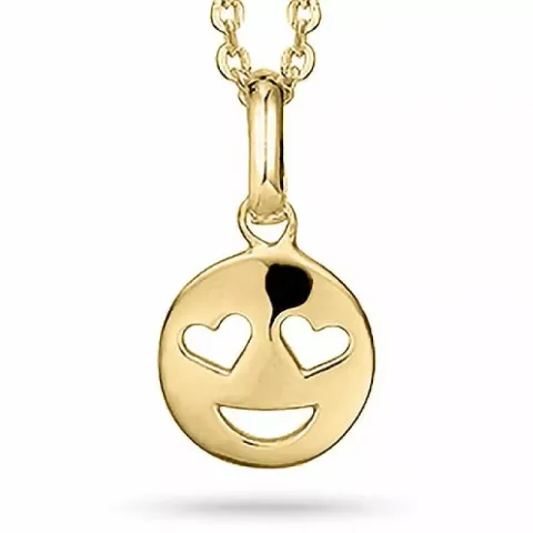 Aagaard smiley kaulaketju, jossa on riipus kullattua hopeaa
