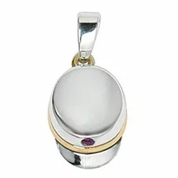 Aagaard ylioppilaslakki  riipus  hopea punainen rubiini