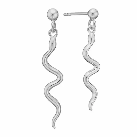 Aagaard käärme korvarenkaat  hopeaa