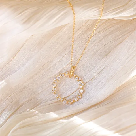 Ikuinen rakkaus Aagaard kaulaketju, jossa on riipus  kullattua hopeaa