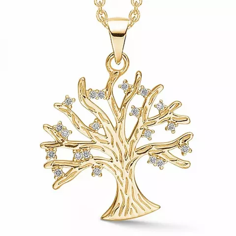 20 mm støvring design elämänpuu zirkoni kaulaketju, jossa on riipus  kullattua hopeaa valkoinen zirkoni