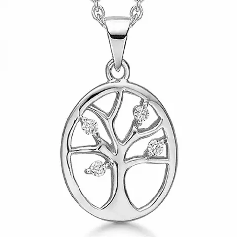 13 mm støvring design elämänpuu zirkoni kaulaketju, jossa on riipus  hopeaa valkoista zirkonia