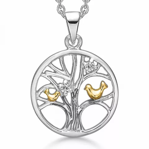 19 mm støvring design elämänpuu zirkoni kaulaketju, jossa on riipus  hopeaa kullattua hopeaa valkoista zirkonia