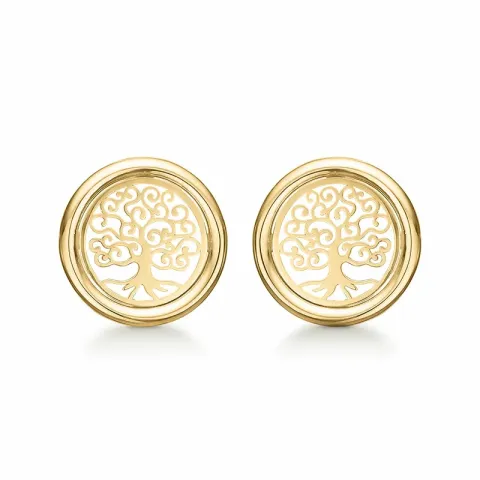 12 mm Støvring Design elämänpuu korvarenkaat 8 karaatin kultaa