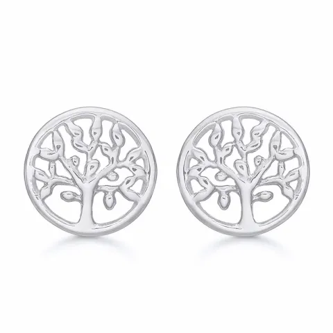 10 mm Støvring Design elämänpuu korvarenkaat  rodinoitua hopeaa