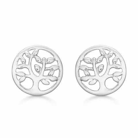 10 mm Støvring Design elämänpuu korvarenkaat rodinoitua hopeaa