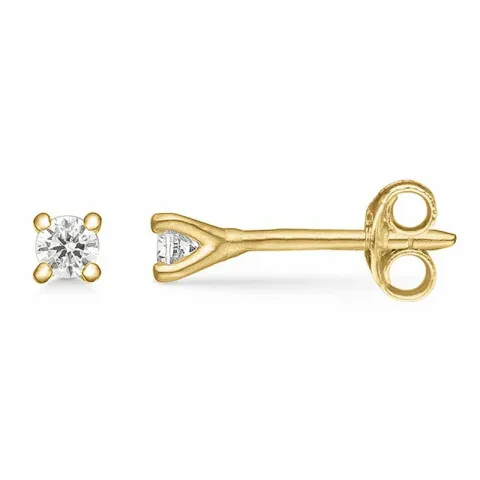 2,5 mm Støvring Design zirkoni korvarenkaat 8 karaatin kultaa valkoinen zirkoni
