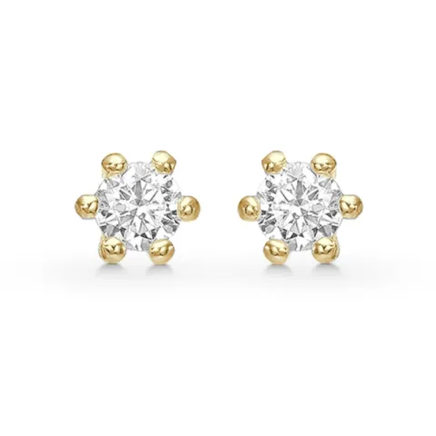 2,5 mm Støvring Design nappikorvakorut  kullattua hopeaa valkoinen zirkoni