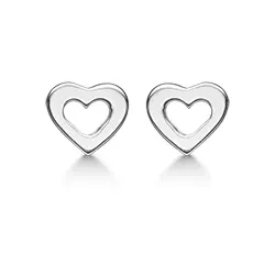 Støvring Design sydän korvarenkaat  rodinoitua hopeaa