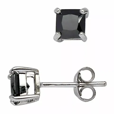 5 mm Støvring Design korvarenkaat  hopea musta zirkoni