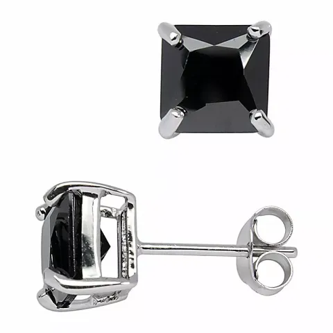 7 mm Støvring Design korvarenkaat  hopea musta zirkoni