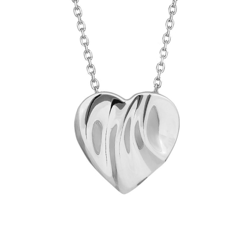 Siersbøl sydän riipus jossa on ketju  rodinoitua hopeaa