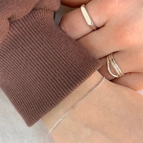 Siersbøl panssarirannekoru  rodinoitua hopeaa