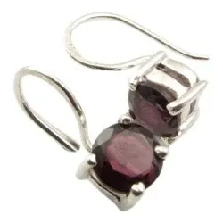 punaista korvarenkaat  hopeaa