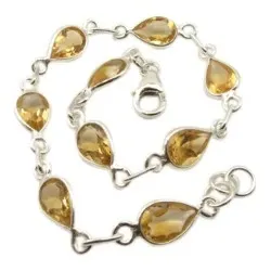 pisara sitriini rannekoru hopeaa