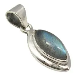 Ovaali sininen riipus  hopeaa