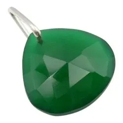 Vihreä onyx riipus  hopeaa