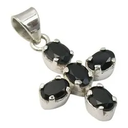 Risti onyx riipus  hopeaa
