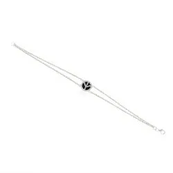 rauhanmerkki rannekoru hopeaa riipus hopea