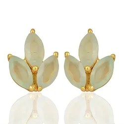 lehti korvarenkaat  kullattua hopeaa