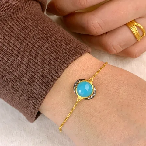 kalsedoni rannekoru kullattua hopeaa riipus kullattua hopeaa