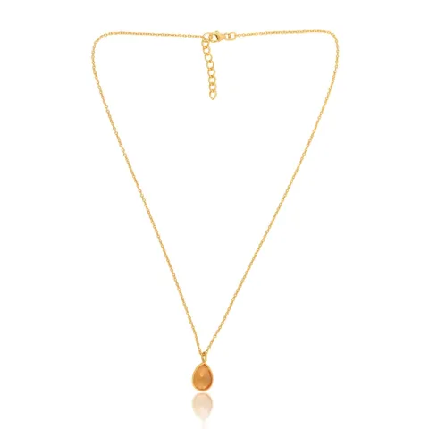 näytepakkaukset sitriini kaulaketju kullattua hopeaa