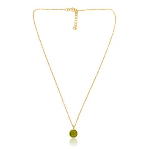 näytepakkaukset peridootti kaulaketju kullattua hopeaa