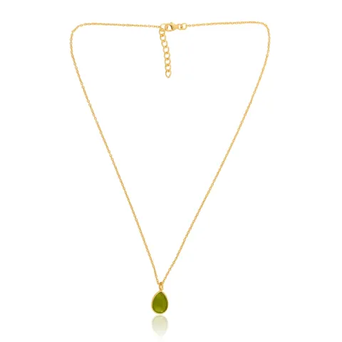 näytepakkaukset peridootti kaulaketju kullattua hopeaa