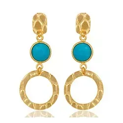 pyöreitä korvarenkaat  kullattua hopeaa