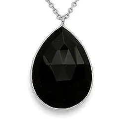 suuri pisara riipus jossa on ketju hopeaa riipus hopea