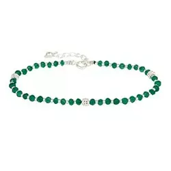 Aitoja onyx-kiveä rannekoru hopeaa 18,0 cm plus 5,0 cm x 4,0 mm