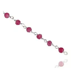 pinkki aventuriini rannekoru hopeaa 15 cm plus 6 cm x 3,0 mm