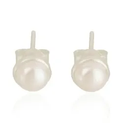 6 mm helmi korvarenkaat  hopea