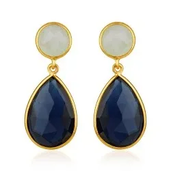 Suuria pisara korvarenkaat  kullattua hopeaa