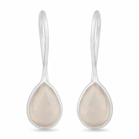 kalsedoni korvarenkaat  hopea