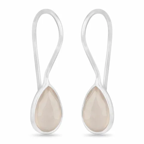 kalsedoni korvarenkaat  hopea