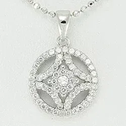 Pyöreä zirkoni riipus  hopeaa