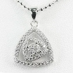 Kolmionmuotoinen zirkoni riipus  hopeaa