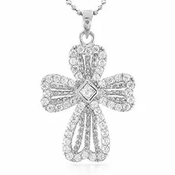 risti zirkoni riipus  hopeaa