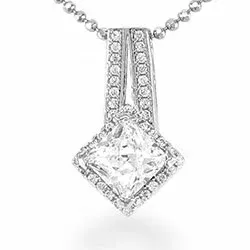 Valkoinen zirkoni riipus  hopeaa