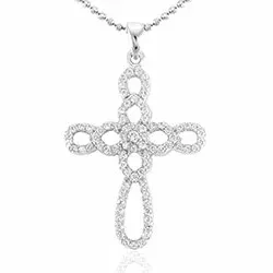 Risti zirkoni riipus  hopeaa