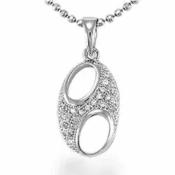 Ovaali riipus  hopeaa