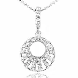 Pyöreä zirkoni riipus  hopeaa