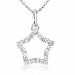 Tähti zirkoni riipus  hopeaa