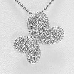 perhoset riipus  hopeaa