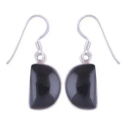 onyx korvarenkaat  hopea