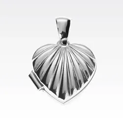 15 mm sydän medaljonki  hopeaa